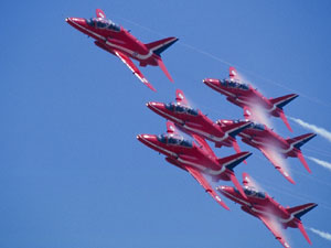 Llanidloes air day with the Red Arrows
