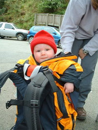 Sarn Sabrina walk with young walker