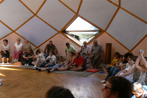 Relaxing at the Eco Centre