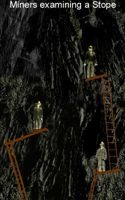 Men working a stope