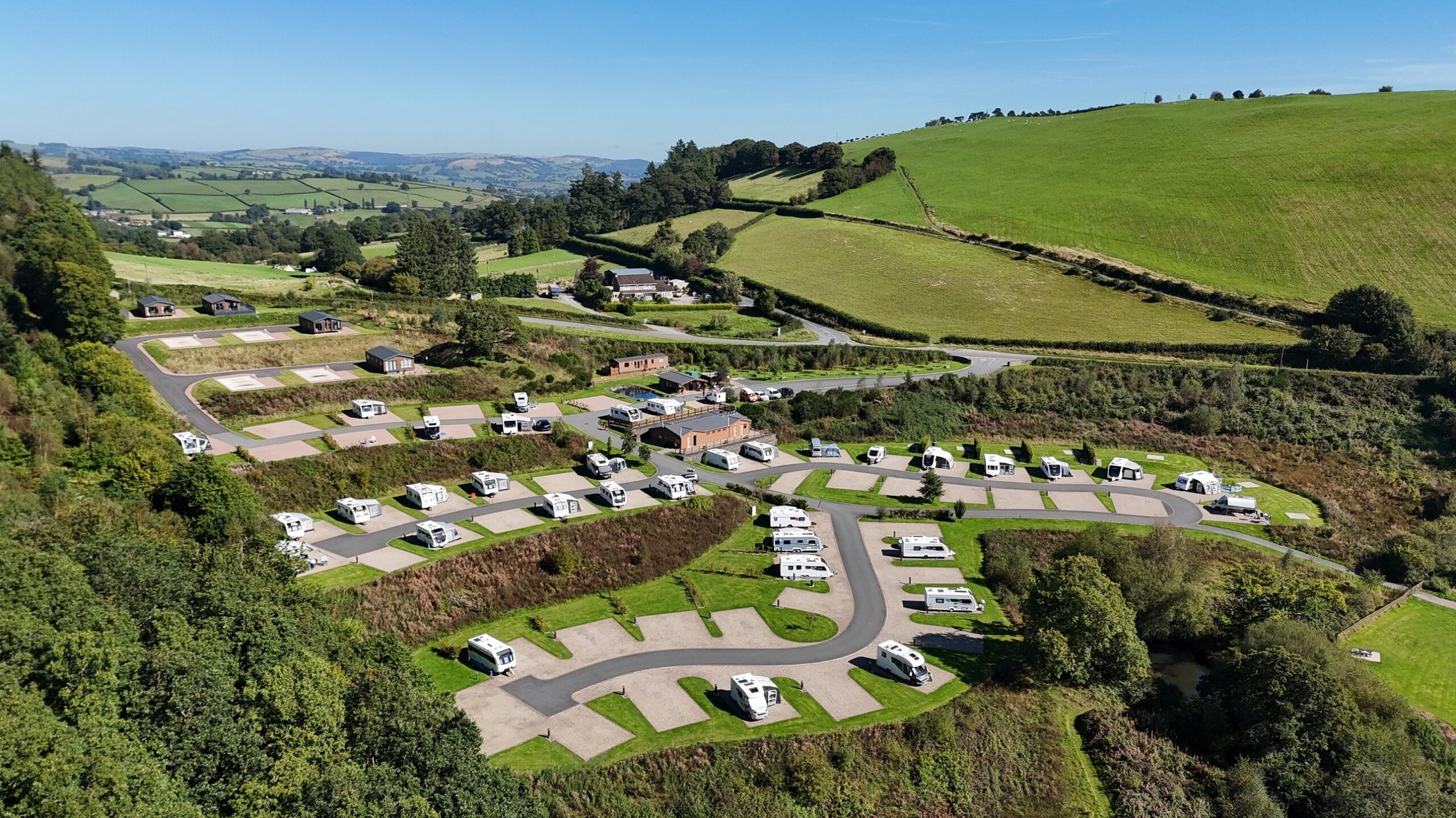 Touring pitches at Red Kite Touring Park