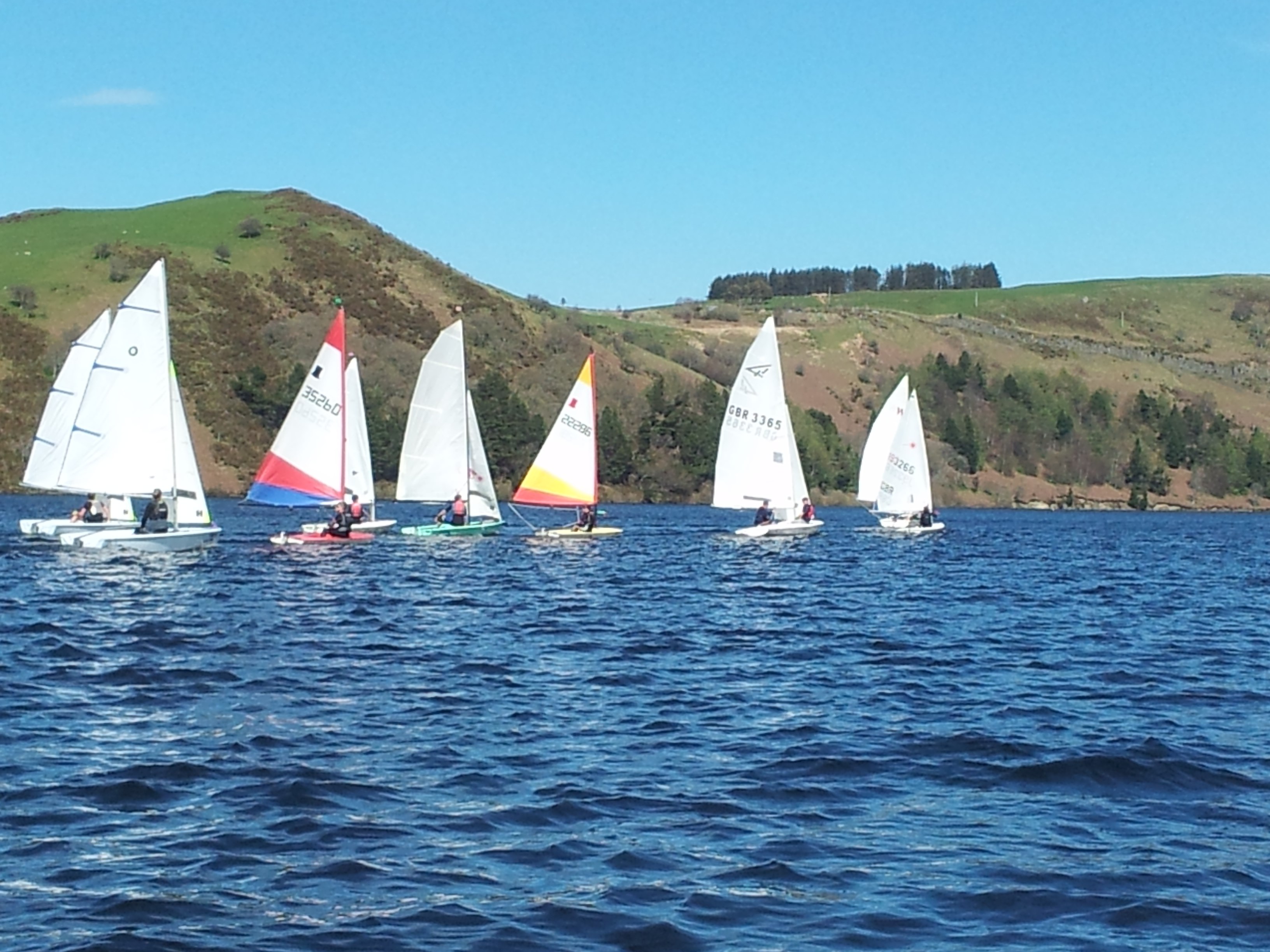 Sailing on Llyn Clywedog